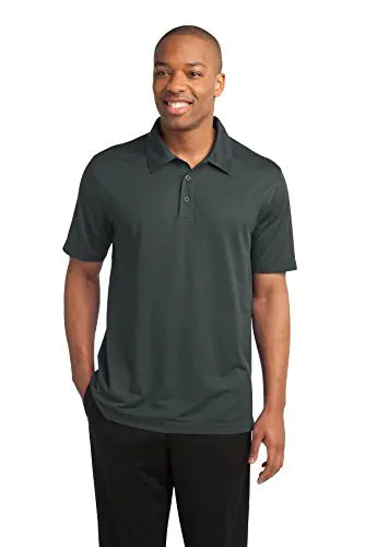 SPORT-TEK Mens PosiCharge Active Textured Polo Iron Grey XXXX-Large