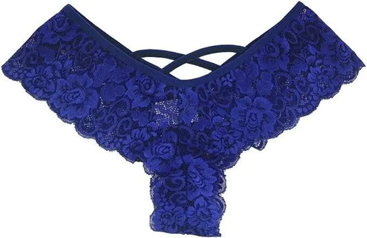 4 Pack Plus Size Lace G-String Panties for Women