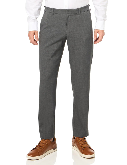 Savane Mens Slim Fit 4-Way Stretch Pant With Active Waistband 38W x 32L Charcoal
