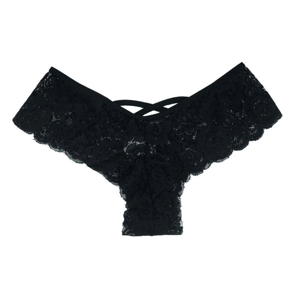 4 Pack Plus Size Lace G-String Panties for Women