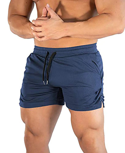 sandbank Mens Gym Workout ShortQuick Dry Active Running Bodybuilding Shorts with Pockets Navy