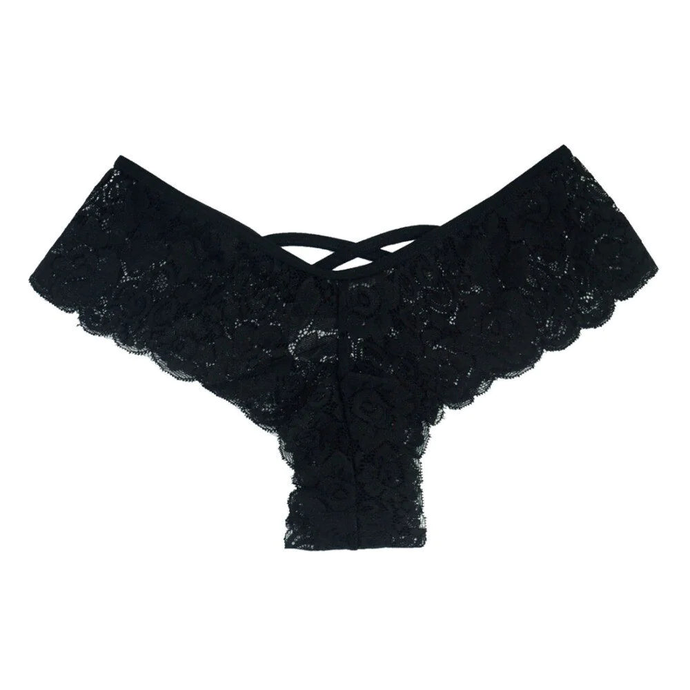 4 Pack Plus Size Lace G-String Panties for Women