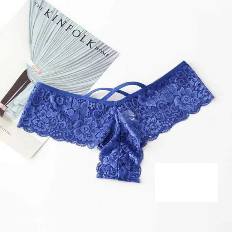 4 Pack Plus Size Lace G-String Panties for Women